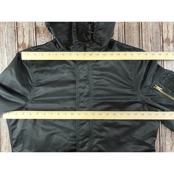 Alpha Industries Flight Jacket Black Nylon Lightweight sz L color black NWOT - Picture 4 of 12